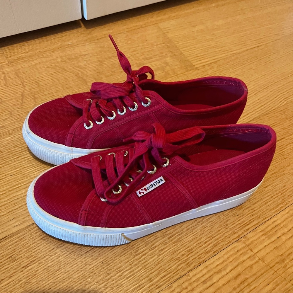 Superga Red Sneakers (Europe size 39, US size 8)